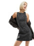 Фото #1 товара COLLUSION PU mini dress in washed black