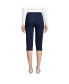 ფოტო #3 პროდუქტის Petite Sport Knit High Rise Elastic Waist Pull On Capri Pants