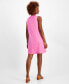 Фото #2 товара Women's 100% Linen Split-Neck Dress, Created for Macy's