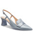 Grey Blue Patent Leather