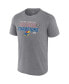 Men's Heathered Gray Kansas Jayhawks 2022 NCAA Men's Basketball National Champions Synthetic T-shirt 5XL - фото #3