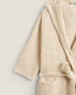 Cotton waffle-texture bathrobe