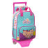 School Rucksack with Wheels The Bellies 20 x 28 x 8 cm Purple Turquoise White