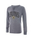 Фото #1 товара Men's Gray Distressed Boston Bruins Takeaway Henley Long Sleeve T-shirt