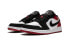 Кроссовки Nike Air Jordan 1 Low Black Toe (Белый, Черный)