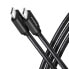 Фото #1 товара AXAGON BUCM2-CM20AB Ladekabel USB-C zu USB-C 2.0, 2 m, PD 240 W 5 A, ALU - Schwarz