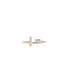 ფოტო #1 პროდუქტის Crystal Initial Adjustable Gold-Tone Ring