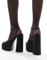 Mango chunky sole heel in black