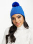 Фото #1 товара Threadbare bobble hat in blue
