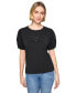 ფოტო #4 პროდუქტის Women's Tweed Karl Puff Sleeve Top