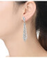 ფოტო #2 პროდუქტის Sterling Silver and Cubic Zirconia Ladder Style Dangle Earrings