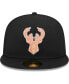 Фото #2 товара Men's Black Milwaukee Bucks Floral Side 59FIFTY Fitted Hat