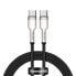 Фото #1 товара Przewód kabel USB-C - USB-C Cafule Metal Data Power Delivery 100W 1m - czarny