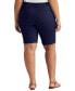 ფოტო #2 პროდუქტის Plus-Size Stretch Cotton Shorts