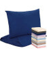 Фото #1 товара 100% Premium Cotton Pillow Cases - Soft and Breatheable - Open Enclosure - Queen - Blue