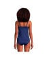 Фото #3 товара Women's D-Cup Square Neck Underwire Tankini Swimsuit Top Adjustable Straps