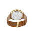 ფოტო #3 პროდუქტის Roman Genuine Leather Rose Tone & Brown Men's Watch 1292DROL