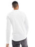 Farah Blanes long sleeve polo shirt in white