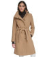 Фото #5 товара Women's Wool Blend Belted Buttoned Coat