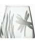 Фото #2 товара Dragonfly Stemless Wine Tumbler 18Oz - Set Of 4 Glasses