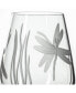 Dragonfly Stemless Wine Tumbler 18Oz - Set Of 4 Glasses