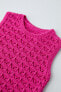 Crochet knit top