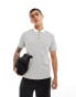 Фото #1 товара ASOS DESIGN polo shirt in white jacquard