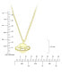 Фото #3 товара Macy's cubic Zirconia Saturn Pendant Necklace, 13" + 2" extender