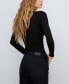 ფოტო #2 პროდუქტის Women's Bicolor Ribbed Sweater