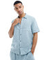 Фото #1 товара Calvin Klein pure textured sleep shirt in baby blue