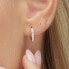 Stylish round single earrings Fancy Infinite White FIW89