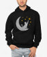 ფოტო #1 პროდუქტის Cat Moon - Men's Word Art Hooded Sweatshirt