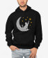 Cat Moon - Men's Word Art Hooded Sweatshirt