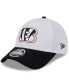 Фото #1 товара Men's White/Black Cincinnati Bengals 2024 NFL Training Camp 9FORTY Adjustable Hat