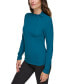 ფოტო #3 პროდუქტის Women's Ribbed Twist-Neck Pullover Top