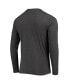 ფოტო #3 პროდუქტის Men's Black and Heathered Charcoal Appalachian State Mountaineers Meter Long Sleeve T-shirt and Pants Sleep Set