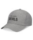 Men's Heather Gray New Jersey Devils Elements A-Frame Leather Strapback Hat