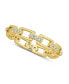 ფოტო #1 პროდუქტის Cubic Zirconia 18K Gold Plated Link Ring