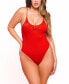 Фото #1 товара Women's Seamless One Piece Plus Size Bodysuit Lingerie with Breezy Heart Cut Outs