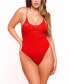 ფოტო #1 პროდუქტის Women's Seamless One Piece Plus Size Bodysuit Lingerie with Breezy Heart Cut Outs