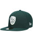 Фото #1 товара Men's Green Milwaukee Brewers Logo White 59Fifty Fitted Hat