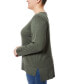 Plus Size Button-Cuff Boat-Beck Sweater