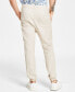 Фото #3 товара Men's Charles Linen Jogger Pants, Created for Macy's