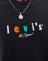 Levi's t-shirt with multi central logo in black