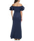 Women's Ruffled-Sleeve Off-The-Shoulder Mermaid Gown