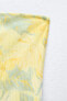 Фото #8 товара Платье из полупрозрачной ткани с принтом с открытыми плечами ZARA