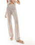 Фото #5 товара Object crochet lace tie waist beach trouser co-ord in cream