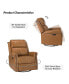 Chapas Transitional Wooden Upholstered Recliner with Metal Base