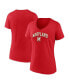 ფოტო #1 პროდუქტის Women's Red Maryland Terrapins Evergreen Campus V-Neck T-shirt