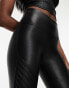 Фото #4 товара Spanx faux leather moto leggings in black